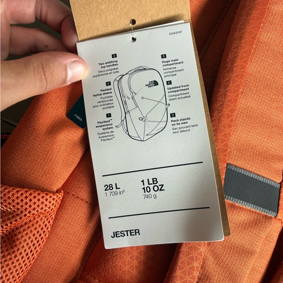 The North Face Jester Laptop Backpack Iron Bronze Dark Heather Orange One Size - Picture 12 of 15